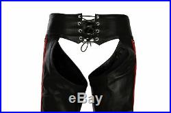 Genuine leather chaps, men's motorbike pant, most attracting gay pant