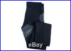 Givenchy Men's Black 100% Cotton & Leather Jeans Size US31RTL$1095NIB