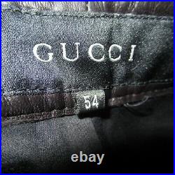 Gucci Made in Italy Men's Black Leather Pants 34/35W