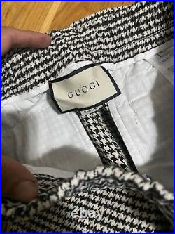 Gucci Men Sweatpants Marmont Authentic Sz 42/M MONGOGRAM Leather Italy Supreme