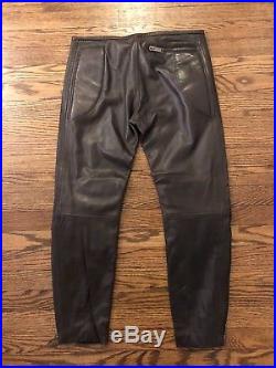 Gucci Men's Chocolate Brown Leather Pants Used, excellent condition, medium