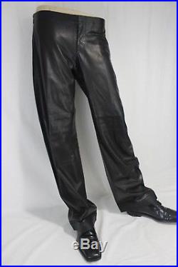 Gucci Tom Ford era Lambskin Leather Pants Mens 44 EUR made in Italy Straight leg