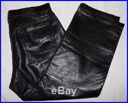 Guess Jeans Men's Black Genuine Leather Pants Size 36