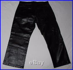 Guess Jeans Men's Black Genuine Leather Pants Size 36