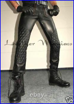 Guild Trousers from Leather Pants Leather Jeans with Padding Quilting Padded