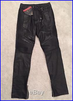 H&M Balmain Men's Leather Biker Pants Size M unworn with tags