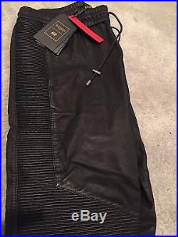 H&M Balmain Men's Leather Biker Pants Size M unworn with tags