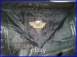 HARLEY DAVIDSON Genuine Supple Leather Motorcycle Biker Pants Mens Size 36