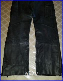 HARLEY DAVIDSON Leather Cargo Pants Mens Sz W34xL32