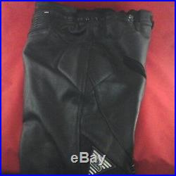 HEIN GERICKE Leather Motorcycle Pants Speedware Padded/Lined Metal Knees Mens 38