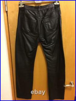 HELMUT LANG Authentic 5 Pocket Leather Pants Size 30 Used