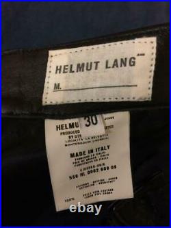 HELMUT LANG Authentic 5 Pocket Leather Pants Size 30 Used