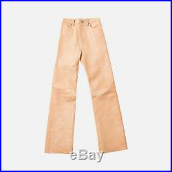 HELMUT LANG Women's Men's Femme Hi Bootcut Raw Leather Jeans Pants 27 NWT 1,095