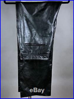 HUGO BOSS Black Luxury Lambskin Genuine Leather Men's Pants IT Size 56 46R NEW