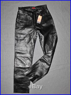 HUGO BOSS Men's Leather Pants Straight Leg Size 32 X 32