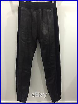 Haider ackermann men's black leather pants size XS brand new FW15 $2900