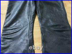 Harley-Davidson Authentic Black Leather Pants Size 36 Used from Japan