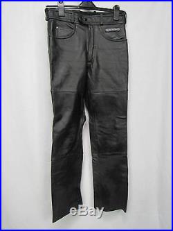 Harley Davidson Black Leather Mens Motorcycle Pants 32