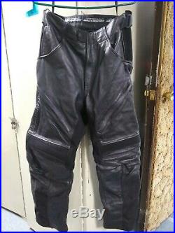 Harley Davidson FXRG Black Leather Motorcycle Pants Mens Size 34 Racing ...
