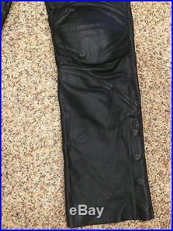 Harley Davidson FXRG Leather Pants Men Size 32 #98505-99UM Motorcycle Over Pants