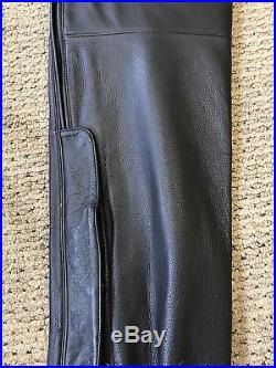 Harley Davidson FXRG Leather Pants With Suspenders Armour Mens 38