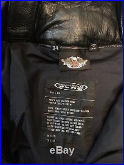 Harley Davidson FXRG Leather Pants With Suspenders Armour Mens Size 34