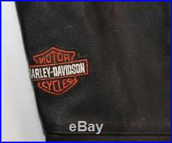 Harley Davidson Leather Chaps Mens XL Riding Motorcycle Pants Embroidered Logo