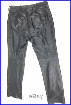 Harley Davidson Leather Motorcycle Men Pants Trousers Size 36, Genuine