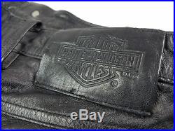 Harley Davidson Leather Motorcycle Men Pants Trousers Size 36, Genuine