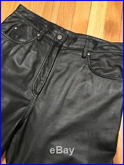 Harley Davidson Mens Black Leather pants 44/16 excellent condition