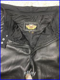 Harley Davidson Mens FXRG Leather Riding Overpants Shock Absorbing