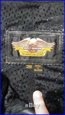 Harley Davidson Mens FXRG Riding Leather Motorcycle Pants Size 28 NWOT