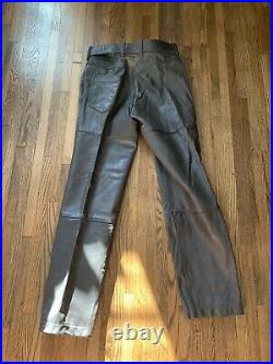 Hein Gericke Harley Davidson Leather Riding Pants Vintage Chaps Mens 36