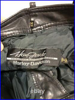 Hein Gericke for Harley Davidson Vintage Leather Biker Pants Mens 32 x 30 EUC 10