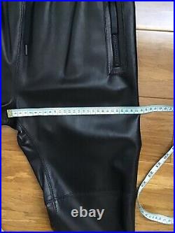 Helmut Lang Leather Jogger Pants. Size S/46/30