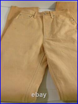 Helmut Lang Women's Men's FEMME HIGH BOOTCUT Leather Pants Sz 26 27 NWT 1,095