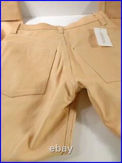Helmut Lang Women's Men's FEMME HIGH BOOTCUT Leather Pants Sz 26 27 NWT 1,095