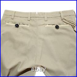 Hettabretz NWD Chinos/Casual Pants with Leather Details Size 32 US In Solid Tan