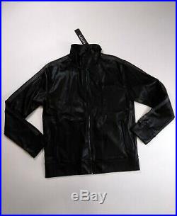 Hudson Mens 100%authentic 2p set leather jacket & pants size Large black