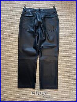 Hugo Boss Lambskin Leather pants straight cut size 30