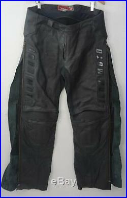Icon Mens Black Automag Leather Motorcycle Pants Size 36 Waist