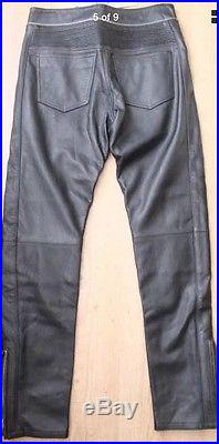 Isabel Marant H&M Men's Leather Pants Trousers Jeans 32 Biker Style Slim Fitting