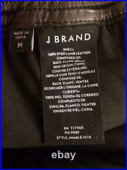 J Brand Men's Leather Joggers NWT Black sz Medium