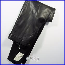 JOSE LUIS Men's Soft Hand Featherweigt Leather Pant Made in USA BLACK 36W New