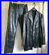 Jean-Paul-Gaultier-Leather-suit-Jacket-setup-Black-Jacket-48-Pants-46-Men-s-M-01-dkc
