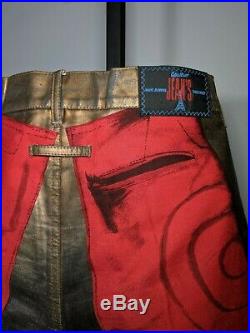 Jean Paul Gaultier SS1999 Trompe L'Oeil Leather Pants Print Size 30