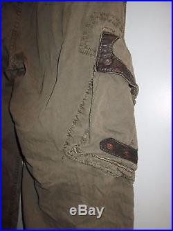 Jet lag jetlag men's awesome leather embellish cargo pants size 34
