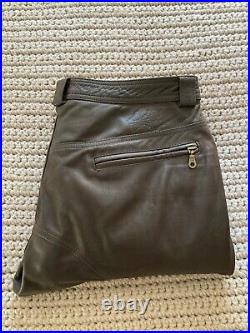 Jim Sterling premium brown leather trousers waist 34/35 biker/countrywear VGC