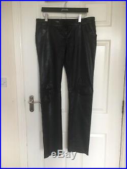 Jitrois mens black leather trousers french size 42 / UK 14 / w32-34 l32