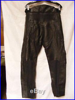 Joe Rocket Leather Motorcycle Racing Pants with Armor Men's 34 Waist Black